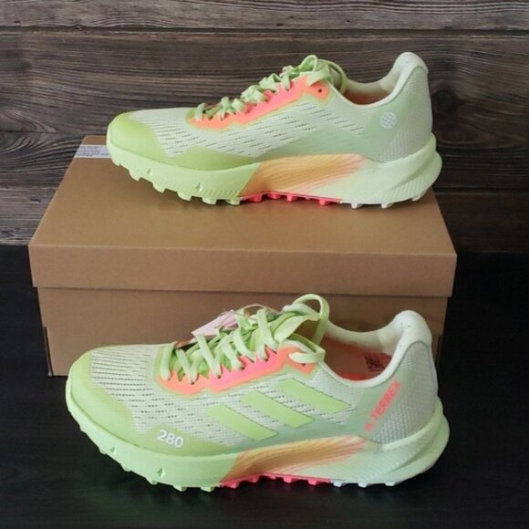 New Adidas Terrex Agravic Flow Womens Trail Running Sneakers Size 7 Outdoor Neon - Picture 1 of 10